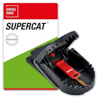 SWISSINNO Rat Trap PRO SuperCat | Large Powerful Outdoor Catcher | Wash & Reuse Over & Over | Rat Killer Without Harmful Poisons | Most Powerfull Mechanism | Package x 1