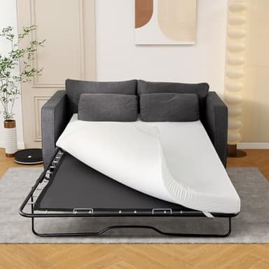 Vipbear 4 Inch Memory Foam Sofa Sleeper Mattress, Full Size Replacement for Pull-Out Couch Beds with Cooling Gel & Washable Cover, CertiPUR-US Certified