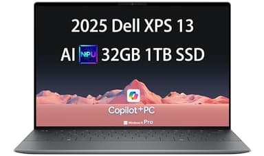 2025 Dell XPS 13 9345 Laptop, Copilot+ AI PC (13.4" FHD+ 120Hz, Qualcomm 12-Core Snapdragon X Elite, 32GB 8848MT/s RAM, 1TB SSD), Thin & Light, 27 Hours Battery Life, IR Webcam, Wi-Fi 7, Win 11 Pro
