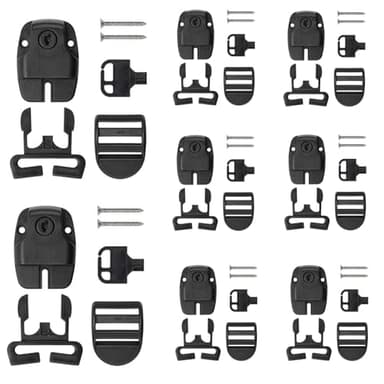 Zhaoyao 8 Pack Spa Tub Cover Clip Replace Latches Clip Lock Kit for Spa Hot Tub Cover, Spa Cover Clips Replacement with Keys and Slide Buckle