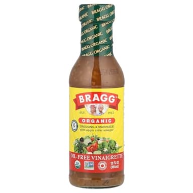 Bragg Organic Oil-Free Vinaigrette Salad Dressing and Marinade - 12 fl oz - Gluten-Free Dressing with Bragg Apple Cider Vinegar