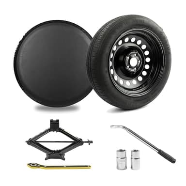 Gleyi Spare Tire Kit Compatible with 2020-2026 Tesla Model Y - Includes 18x4 Rim, 155/85R18 Spare Tire, 28.5” Rolling Diameter, Includes car Jack kit and Spare tire Bag.