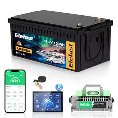 48V Lithium Battery Golf Cart,48V 100AH Golf Cart Batteries with 58.4V 18A Charger and LCD Touch Monitor,Built-in Smart 200A BMS and Bluetooth,Peak Current 1000A,Perfect for Ezgo,Yamaha,Club Car