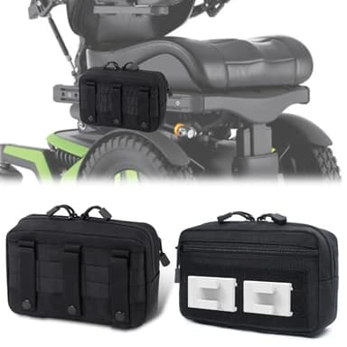 WSBXBB Wheel Chair Side Bag for Permobil Power, Removable Storage Bag for Permobil Wheelchair accessories, compatible with Uni-Track Armrest such as M300, M3, M1, F3, F5, K300 Ps