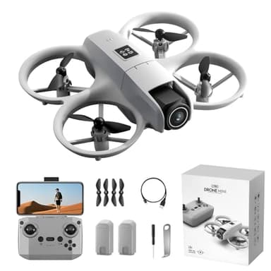 Drone with HD Camera for Adults, 360° Rolling One-Key Takeoff/Landing, Headless Mode Remote Control Lightweight Under 249g Drones with 2 Batteries I1 RC Quadcopter Mini Aircraft Gifts for Beginners
