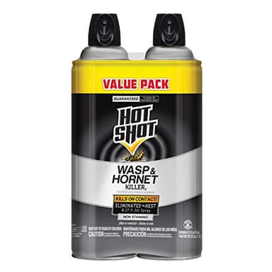 Hot Shot Wasp And Hornet Killer Aerosol, Up to 27-Foot Jet Spray, 14 Ounces, 2 Pack