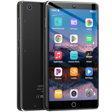 Fanvace 80GB MP3 Player with Bluetooth and Camera, Android 13 OS MP3 & MP4 Player with 4" Touchscreen and Speaker, Spotify Music Player with Audible, FM Radio, Amazon Music, Play Store