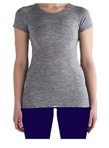 Lululemon Athletica Swiftly Tech Short Sleeve Crew (Slate/White, 8)