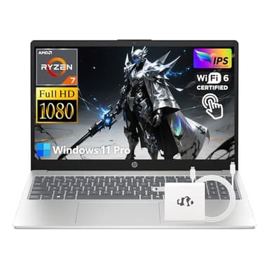 HP Touchscreen Laptop, 680M AMD Ryzen 7 7730U(8-Cores, Beats i7-1355U) 32GB RAM 1TB SSD, 15.6" FHD IPS Display Win11 Pro WiFi6 Numeric Keypad Webcam w/GM Accessory Computer for Business and Gaming