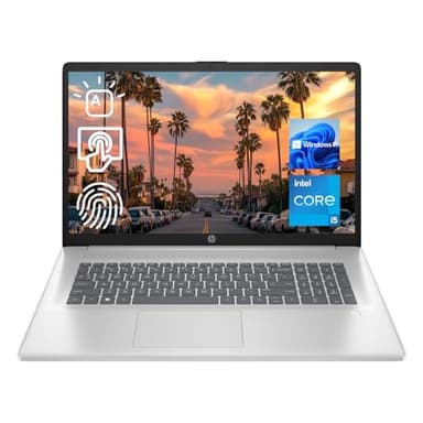 Newest HP 17t Laptop, 17.3" HD+ Touchscreen, Intel Core i5-1135G7 Processor 2.4GHz to 4.2GHz, 16GB RAM, 512GB PCIe SSD, Webcam, Wi-Fi 6, Backlit Keyboard, Windows 11 Home, Silver