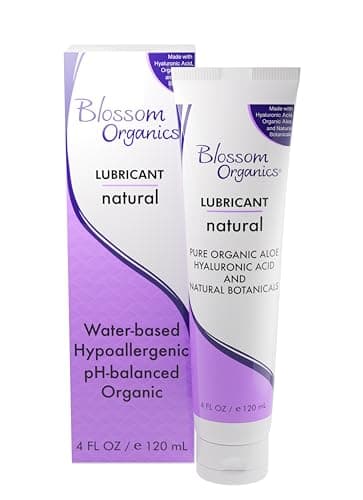 Blossom Lube Organics Personal Lubricant for Women 4 Fl Oz - pH Balanced, Non-Irritating, Water Based Personal Lubricant, Free of Harsh Ingredients, Toy Friendly