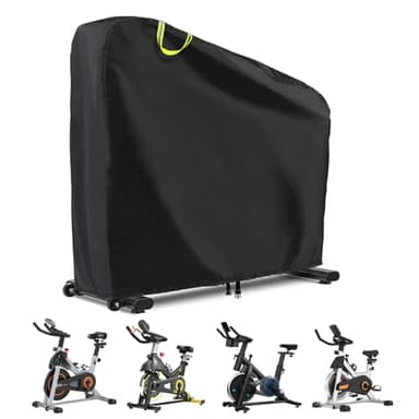 Stationary Bike Cover for Indoor Peloton Schwinn NordicTrack Bike,Exercise Bike Workout Cycling Spinning Covers Waterproof Outdoor,Durable Dustrpoof Anti-UV Polyester Bicycle Cover,with Buckle