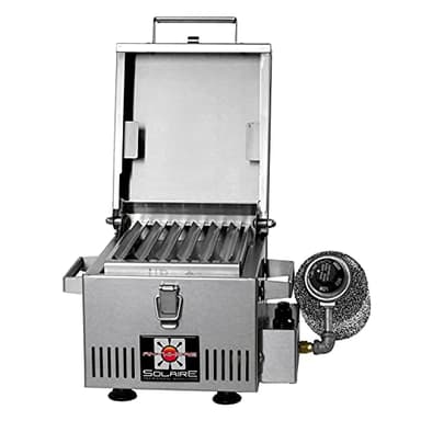 Solaire SOL-IR8A Anywhere Mini Personal Infrared Propane Gas Grill, Stainless Steel
