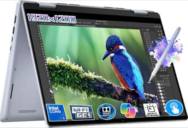 Dell Inspiron 14 7740 Business Laptop, 2 in 1 14" FHD+ Touchscreen Copilot PC, Intel Core 5 (> i7-1355U), Backlit Keyboard, Fingerprint, 10Hr Battery Life, Win11, W/Pen Stylus (16 GB RAM-512GB SSD)