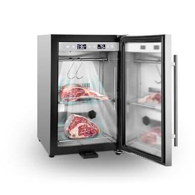 Cobalance Dry Aging Fridge for Steaks, Dry Age Freezer for Ribeye, Chicken, Ham&Salami up to 33 lbs, Home Meat Ager Refrigerator, Meat Aging Fridge, Tender Aged Beef and Game in 21-46 Days