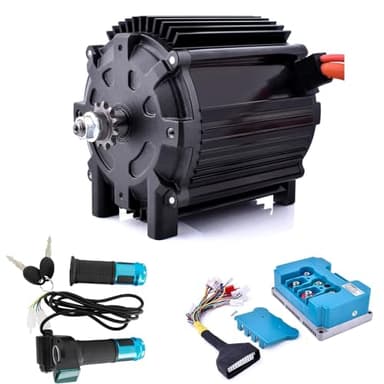 72V 5000W Brushless Motor Kit 6800RPM Electric DC Motor with 100A Fardriver Controller Electric Brushless Motor for Go Kart 72V Razor Replacement 9T #35 Sprocket