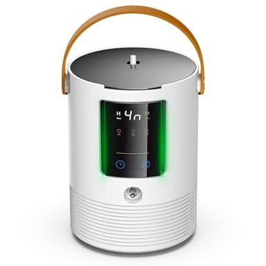 3-in-1 Hydrogen Inhalation Machine 240mL & Hydrogen Water Generator, 99.996% Ultra-Pure, Latest SPE/PEM Ionizer with Platinum Electrodes, 4-Hour Night Mode, Portable for Home, Travel, Car Use