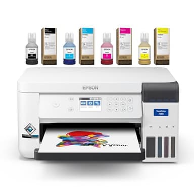 makerflo Epson SureColor F170 Sublimation Printer – Professional Dye Sublimation for Tumblers, T-Shirts, Mugs, Keychains – Desktop Inkjet Printer for Mac & Windows