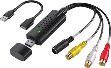 USB Video Capture,Video Capture Card,RCA to USB Video Converter,VHS Mini DV VCR Hi8 DVD to Digital Converter for PC TV, MAC Windows Vista Compatible