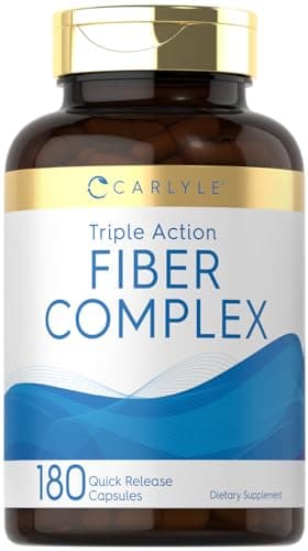 Carlyle Fiber Supplement | 180 Capsules | Triple Action Complex | Non-GMO