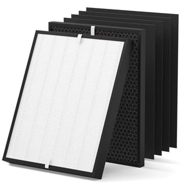 Youjors AD3000 Replacement Filter Compatible with Air Doctor 3000/3000M/3000Pro Air Purifier, 1 Main Filter & 1 Carbon Filters with 4 Pre-Filters (Not for AD3500)