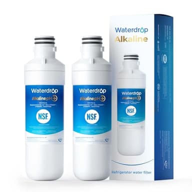 Waterdrop Alkaline LT1000PC ADQ747935 Replacement for LG® LT1000P®/PC/PCS ThinQ® Refrigerator Water Filter, LFXS26973S, LMXS28626S, LMWS27626S, LFXS28596S, LFXS26596S, Enhance PH, 2 Filters