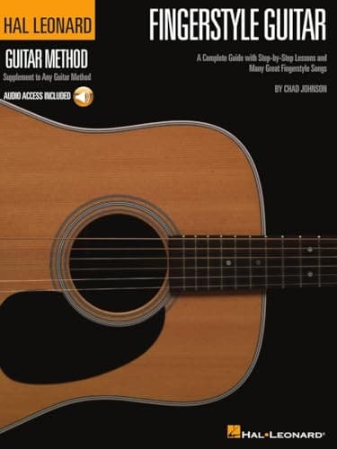 Fingerstyle Guitar Method for Beginners | Hal Leonard Guitar Method Book with Tablature | Acoustic Fingerstyle Guitar Instruction Book | 99 Online Audio Tracks for guitar Lessons for Beginners