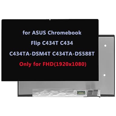ARUISIFX 14" LCD Screen Replacement for ASUS Chromebook Flip C434TA C434T C434 C434TA-DSM4T C434TA-DS588T LCD Display Touch Screen Assembly FHD(1920x1080)