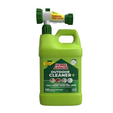 Home Armor Outdoor Cleaner+, 64 oz., Remove Stains from Mold, Mildew, Algae, Dirt and Grime for Visible Results in Seconds, No Scrubbing Required, Plant Safe When Used as Directed