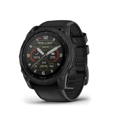 Garmin tactix® 8 51mm, Solar Charged Display, Elite, Premium Tactical GPS Smartwatch, Includes Applied Ballistics Elite™ Solver, Titanium Bezel, Sapphire Lens, 40-Meter Dive Rating
