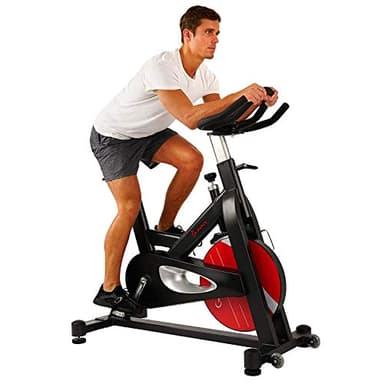 Sunny Health & Fitness SF-B1714 Evolution Pro Magnetic Belt Drive Indoor Cycling Bike, High Weight Capacity, Heavy Duty Flywheel