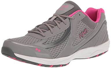 Ryka Womens Dash 3 Walking Shoe, Grey/Pink, 7.5 US