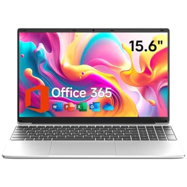 15.6 Inch Laptop with Office 365, 4GB RAM, 128GB Storage Expandable 1TB, 5205U Processor, HD Display, Windows 11 Laptops Computer, Wi-Fi 5, BT4.2, Numpad, Type-C, for Business and Students.