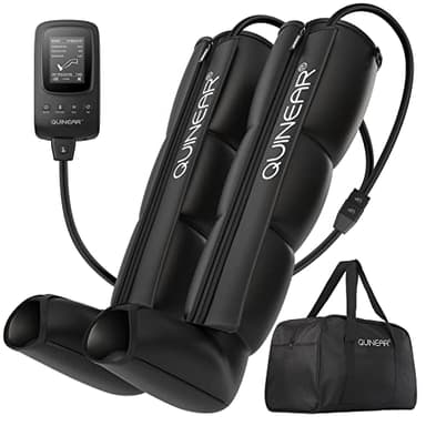QUINEAR Air Compression Recovery System, Professional Sequential Device for Massage Therapy, Foot and Leg Recovery Boots to Improve Circulation for Athletes, FSA-HSA Eligible (Medium)