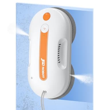JSDROBOT Lite Window Cleaning Robot,5300Pa Window Cleaner Robot with Pressured Wiping Dual Water Spray Close to The Border Wipe Edge Detection Intelligent Path Plan