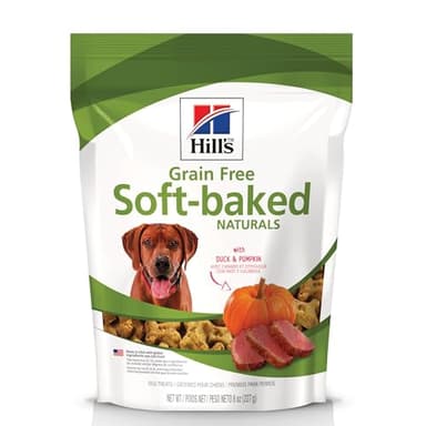 Hill's Grain Free Soft Baked Naturals, All Life Stages, Great Taste, Dog Treats, Duck & Pumpkin, 8 oz Bag