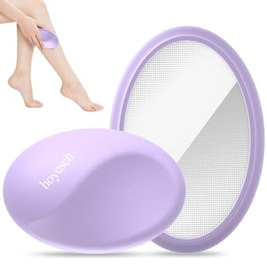hoyesch Crystal Hair Eraser for Women and Men, Reusable Crystal Hair Remover Painless Exfoliation Epilators Hair Removal for Women, Magic Hair Eraser for Back Arms Legs (Violet)