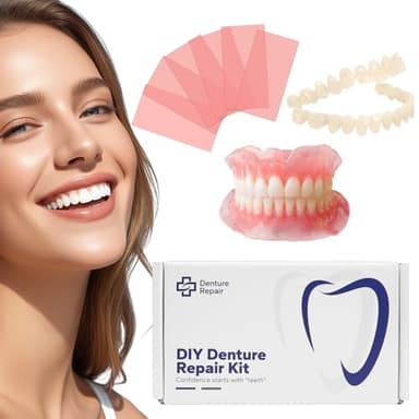 DIY Denture Kit - Full Set Fake Teeth for Top & Bottom | Functional Homemade Denture Combo | Fast Results​, Restore Your Confidence in Your Smile -0707-3