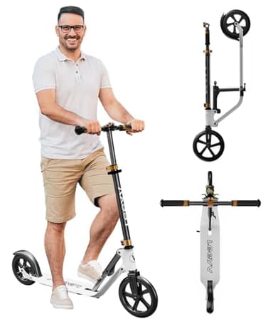 Scooter for Adults –Adult Scooter,Folding, Adjustable Height, Big Wheels, Lightweight All-Aluminum Frame | Suitable for Teens 12+ | 265lbs Weight Limit,Kick Scooter