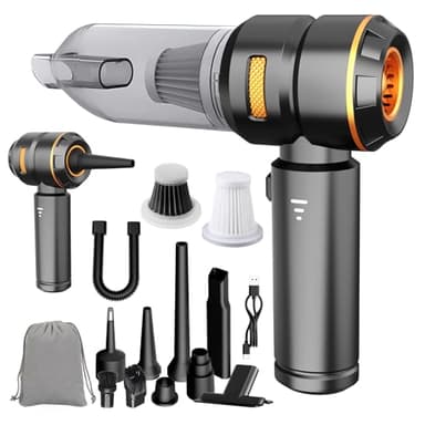 KedeeSparkle Handheld Car Vacuum Cordless, 22000PA Strong Suction Mini Vacuum Cleaner with Brushless Motor, 4-in-1 Portable Vacuum for Car Detailing, Home, Office & Travel, Black Golden