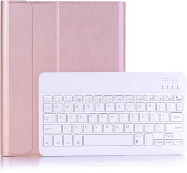 Keyboard Case for iPad mini 1 2 3 4 5 with Detachable Wireless Keyboard and Pen Holder, Slim Smart Auto Sleep/Wake Cover Case (Rose Gold)