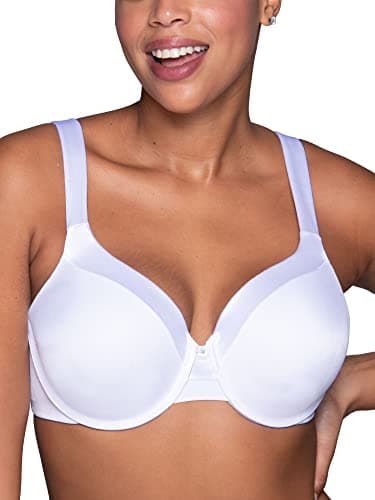 Vanity Fair Women's Plus Size Illumination Full Figure Zoned-in Support Bra, Lightly Lined Cups up to DD, Star White, 40C