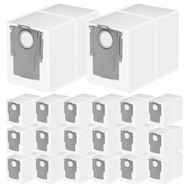 Sinnya 20 Packs Q Revo Dust Bags for Roborock QV 35A/Qrevo S5V/Saros 10/10R/Qrevo/Q RevoS/Qrevo Pro/Plus/MaxV/Master/Curv S5X/Edge S5A/S8 MaxV/S8 Max Ultra Robot Vacuum Cleaner, 3.5L Large Capacity