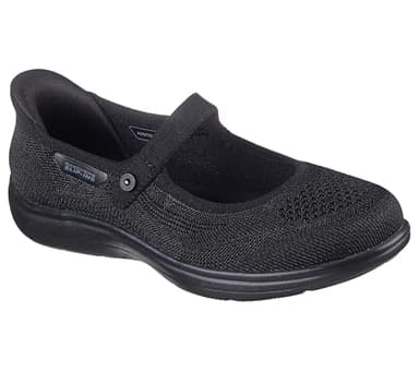 Skechers Women's Hands Free Slip-ins On-The-Go Flex Radiant - Estel, Black/Black, 12