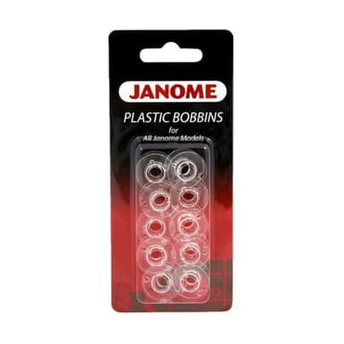 Janome 10-Pack Plastic Bobbins for All Janome Models - Top and Front Load