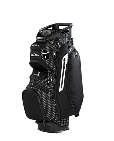 Sun Mountain Women's C130 Lightweight Cart Golf Bag 14-Way Top - 11 Pockets, Smart Dual Strap System, Push-Electric-Riding Cart Compatible Compression Base, 2026 Model - Black Diamond-Black