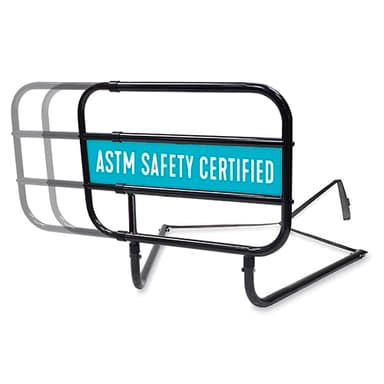 Able Life Bedside Extend-A-Rail, Adjustable Senior Bed Safety Railing and Stand Assist Grab Bar, Extendable Guardrail for Seniors and Elderly Adults, ASTM Safety Approved Bedrail