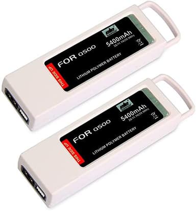 2-Pack 5400mAh 11.1V Replacement Batteries for Yuneec Q500 Series - High Capacity Rechargeable Battery Pack, Extended Flight Drone Battery