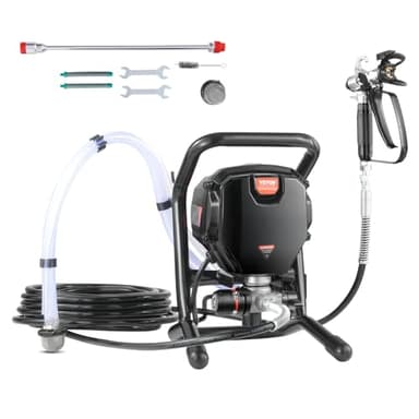 VEVOR 750W Stand Airless Paint Sprayer, 3000PSI High Efficiency Electric Airless Sprayer, Fine and Even Painting Effect, Handheld Paint Sprayers for Home Interior and Exterior Furniture and Fences