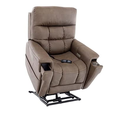Pride Mobility VivaLift Ultra PLR4955L Electric Power Lift Recliner Chair | Capriccio Fabrics Power Assist Lift Sofa for Elderly, 4-Position, USB Remote, Large